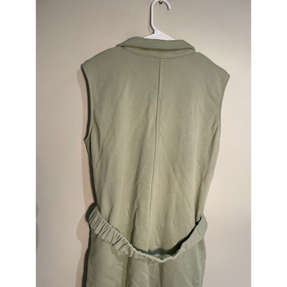 NWT Terea Aria Zipper Front Belted Collared Jumpsuit in Green Plus Size XXL - Picture 9 of 14